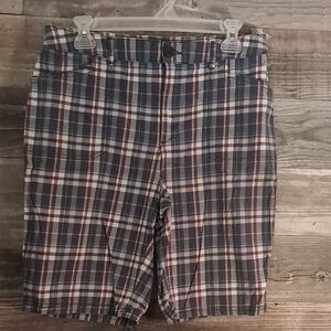 Croft & Barrow Women's Plaid Athletic Shorts - Blue and Red